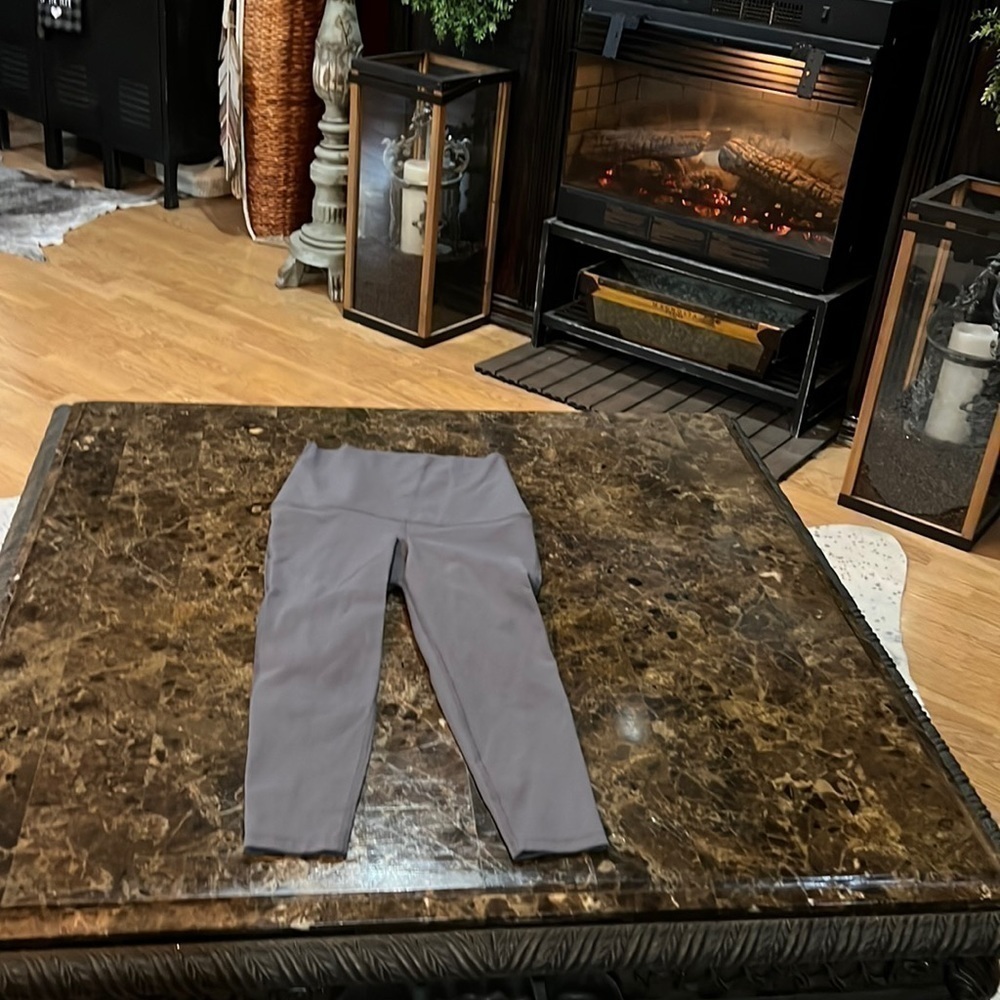 Pure barre by Splits 59 small short leggings charcoal grey.  A90